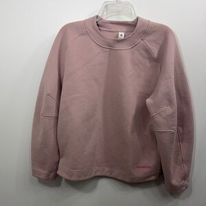 Lululemon Loungeful Relaxed  Pink Side Zipper Crewneck Sweatshirt size small.